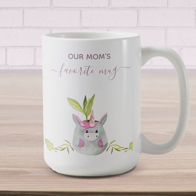 Mug Cute Unicorn Aquarelle Maman's Favorite (Créateur téléchargé)