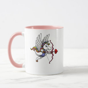 Mug Cute Unicorn Valentines Jour Cupide