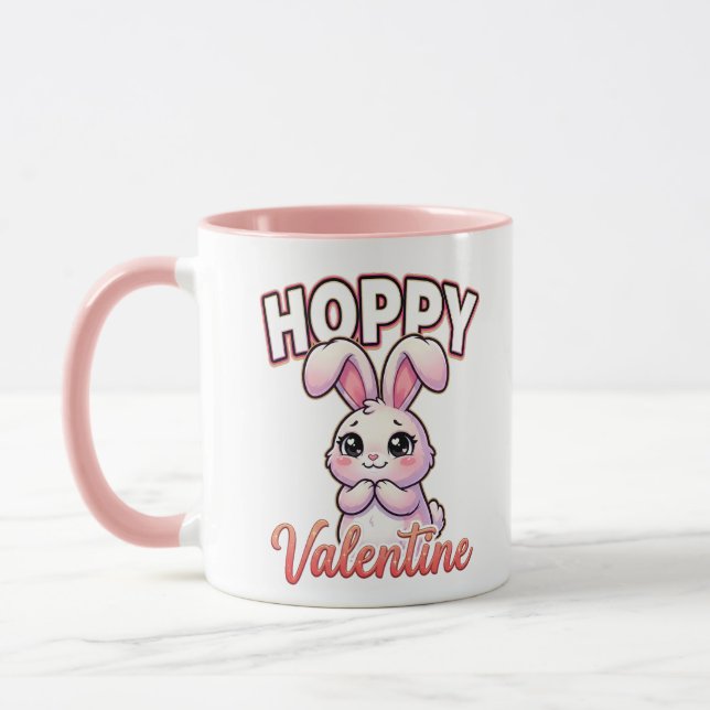 Mug Cute Valentine Bunny – Hoppy Valentine (Gauche)