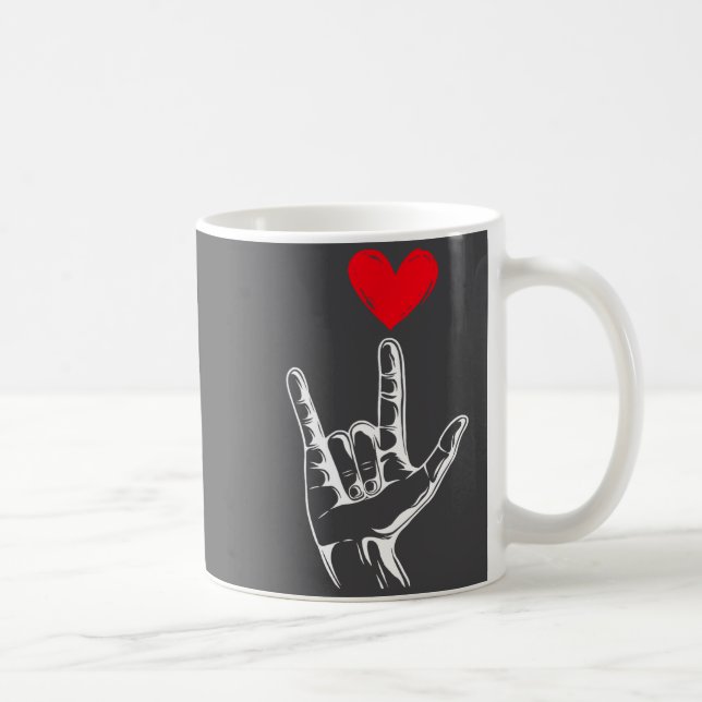 Mug Cute Valentines Day I Love You Hand Sign Language  (Droite)
