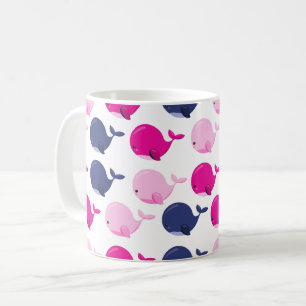Mug Cute Whales, Pattern of Whales, Sea Animals