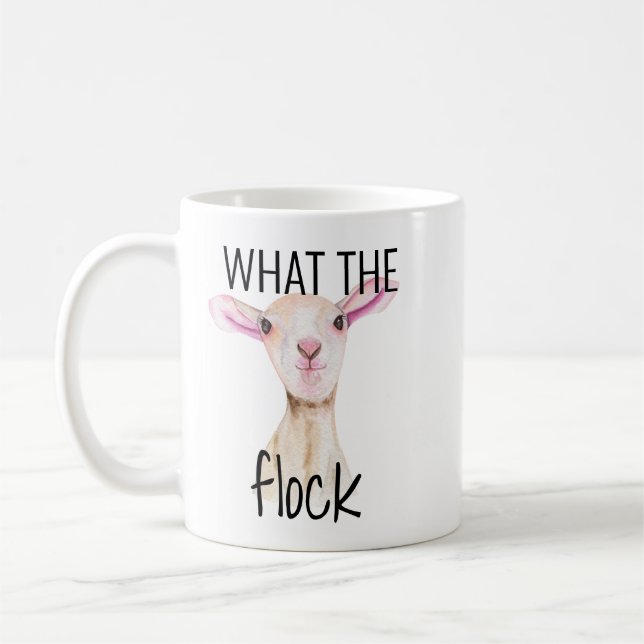 Mug Cute What Flock Lamb Sheep (Gauche)