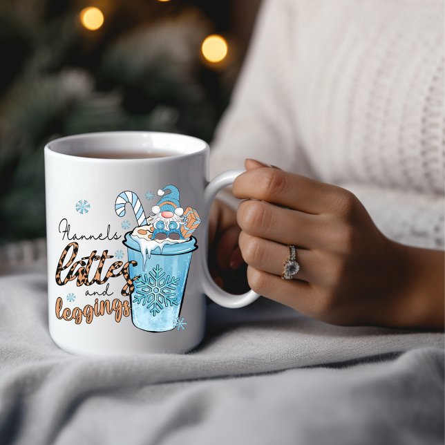 Mug Cute Winter Gnome Flannels Lattes Leggings (Cute Winter Gnome Flannels Lattes Leggings Coffee Mug)