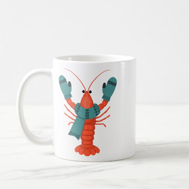 Mug Cute Winter Lobster Holiday (Gauche)