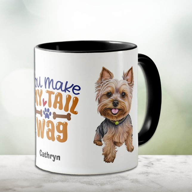 Mug Cute Yorkshire Terrier Vous Faites Mon Wag De Queu (Créateur téléchargé)