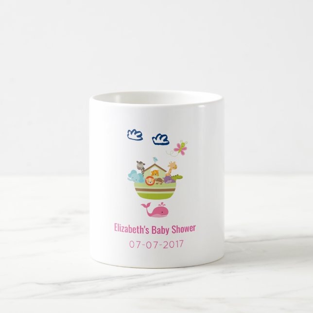 Mug Cute Zoo Animal Ark baby shower de naissance (Centre)