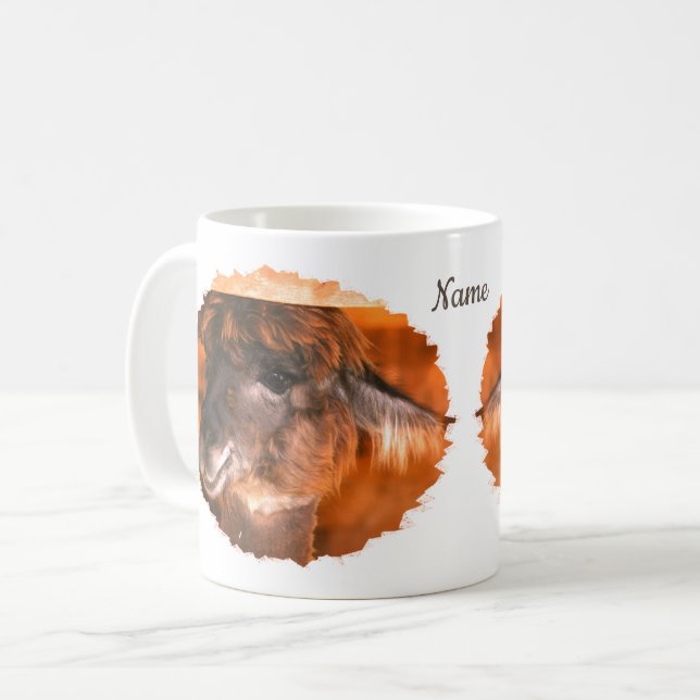 Mug Cutey Llama Animal Personnalisé (Devant gauche)
