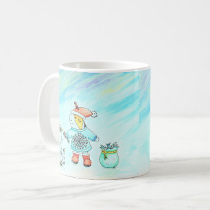 Mug Cutie the Guinea Pig Giving Christmas Cadeaux Café