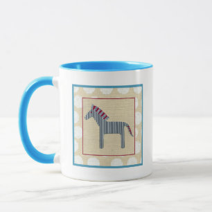 Mug Cutout Zebra sur Arrière - plan crème