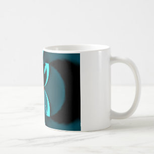 Mug Cyan Abstrait Art Print
