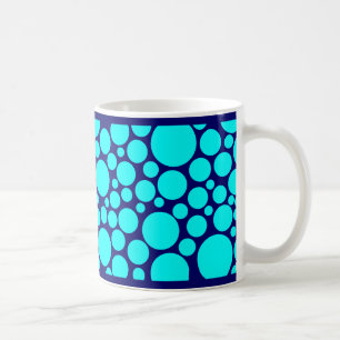 Mug Cyan tacheté sur bleu-foncé