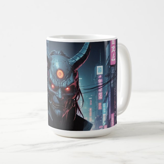 Mug Cyberpunk Demon Samurai (Devant droit)