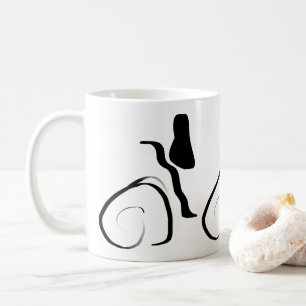 Mug Cycle de rotation : noir et blanc Abstrait
