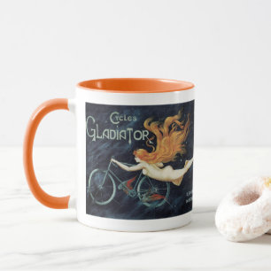 Mug Cycles de gladiateurs, Art Nouveau Victorien Vinta