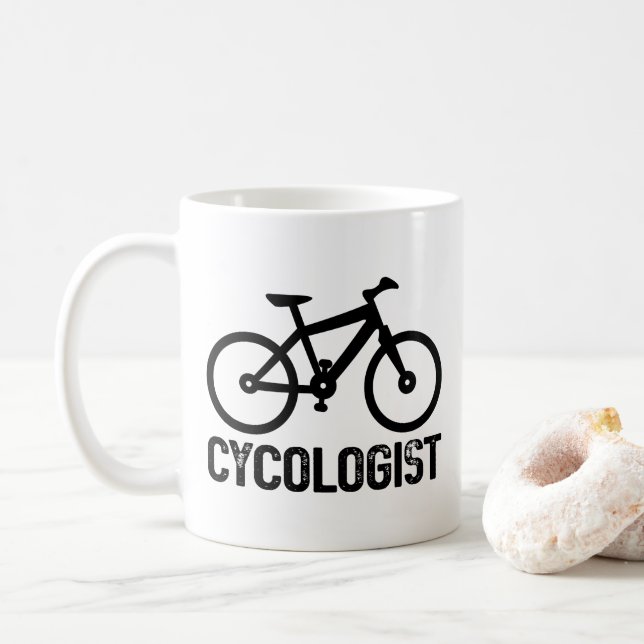 Mug Cycologiste Cyclisme Anniversaire Cool Vélo Amusan (Avec donut)