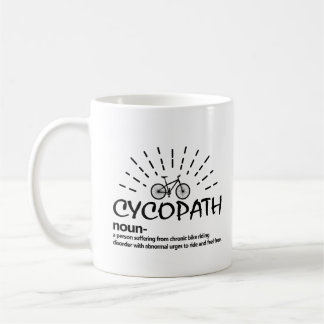Mug Cycopath nom personne souffrant de vélo chronique