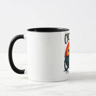 Mug Cycopath : Vélo énergétique avec le soleil couchan