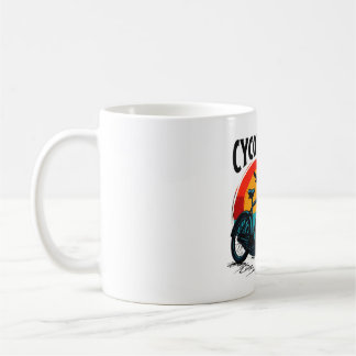 Mug Cycopath : Vélo énergétique avec le soleil couchan