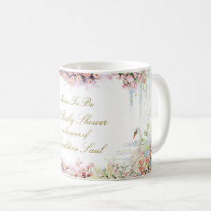 Mug cygne floral texte personnalisé MAMAN À VENIR baby