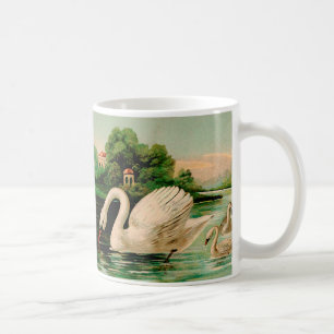 Mug Cygne vintage dans le lac