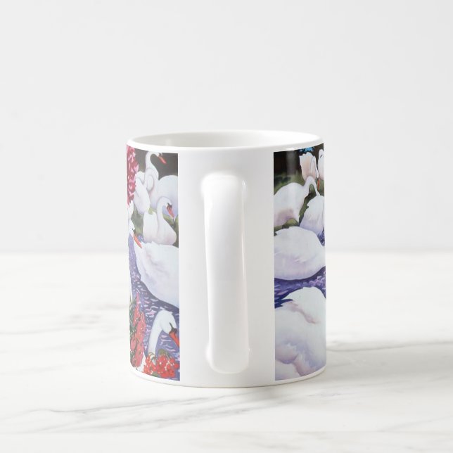 Mug Cygnes et chrysanthèmes 2005 (Poignée)