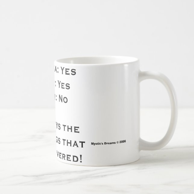 Mug Cymbalta : YesLipitor : YesValium : NoIt toujours… (Droite)