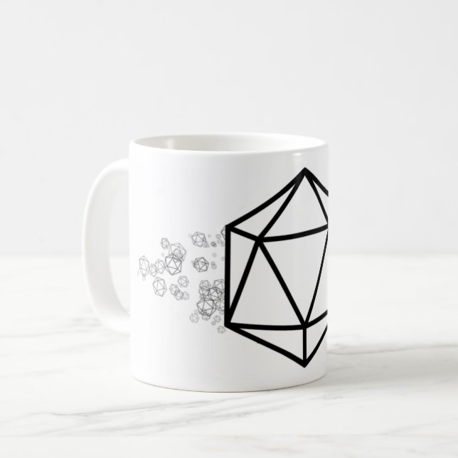 Mug D20 mourir à vingt côtés  (Devant gauche)