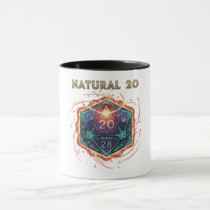 Mug D20 Naturel Flamboyant   D20 Épique D&D Critique