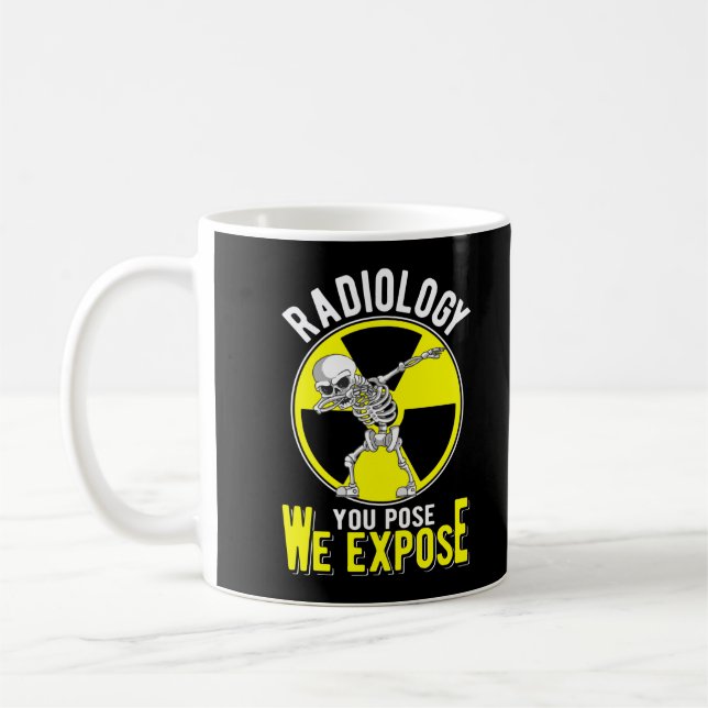 Mug Dabbing Skeleton Xray Radiologiste drôle Radiologi (Gauche)