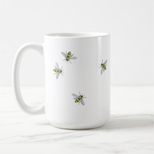 Mug d'abeilles blanches