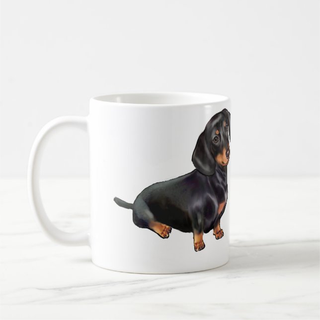 Mug Dachshund (A) - Noir et feu (Gauche)