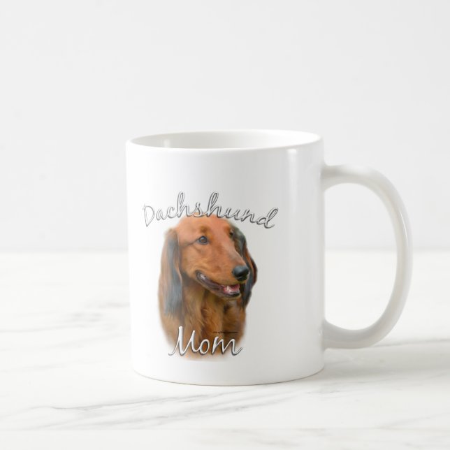 Mug Dachshund (à poil long) Maman 2 (Droite)