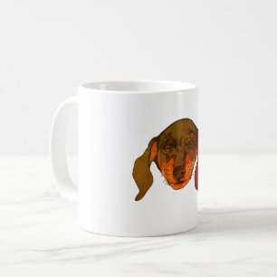 Mug Dachshund art vectoriel Brown