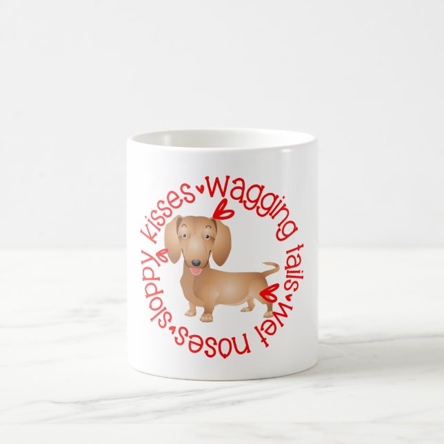 Mug Dachshund, baisers négligents (Centre)