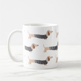 Mug Dachshund Black Christmas Sweat Motif Funny