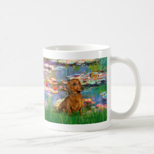 Mug Dachshund (brun1) - Lilies 2