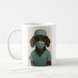 Mug Dachshund en tenue de bloc