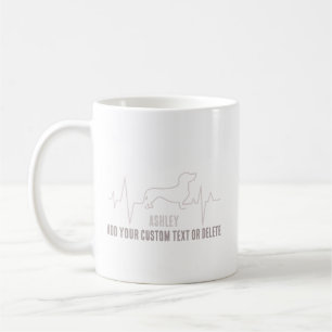 Mug Dachshund est le Cool Heartbeat Minimal Dog Love