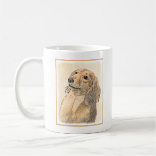 Mug Dachshund (Longhaerien) Peinture - Art Chien origi