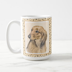 Mug Dachshund (Longhaerien) Peinture - Art Chien origi