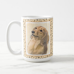 Mug Dachshund (Longhaerien) Peinture - Art Chien origi