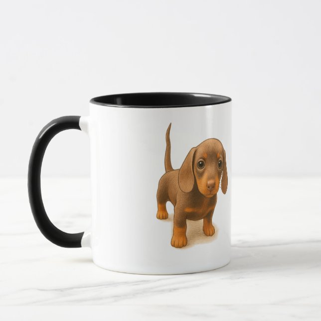 Mug Dachshund Please take me with you! (Gauche)