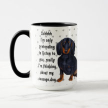 Dachshund Saucisse Chien Chien Aimer Thé de café P