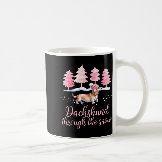Mug Dachshund Through The Snow Wiener Dog Christmas  (Droite)