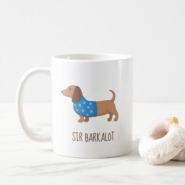 Mug Dachshund Wiener Chien Chien Chien Chien Chien Chi (Avec donut)