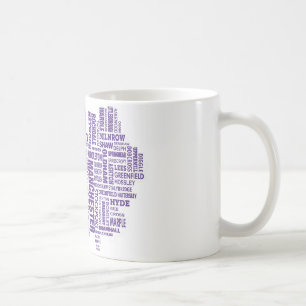 Mug Dactylographiez la carte de plus grand Manchester