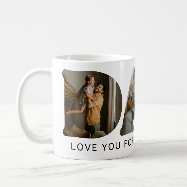 Mug DAD Letter Photo Collage  (Gauche)