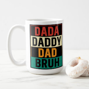 Mug Dada Daddy Papa Bruh Drôle Fête des pères rétro