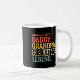 Mug Daddy Grandpa Grilling Légende Fumer Viande Drôle