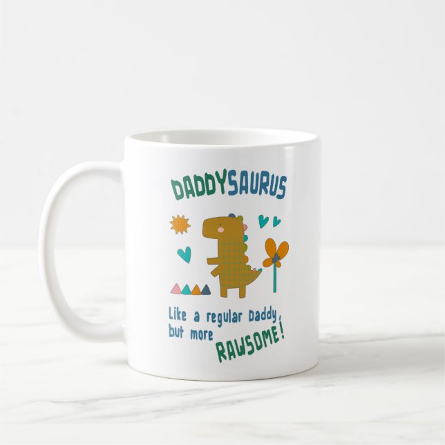 Mug DaddySaurus Anniversaire ou Fête des pères (Gauche)